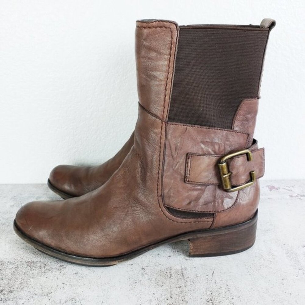 Sam Edelman Karol Equestrian Leather Boots Brown size 11 Women's